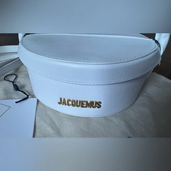 JACQUEMUS-AUTHENTIC Imported (NWT) White Leather La Boîte à Gateaux Hand Bag - Picture 13 of 16